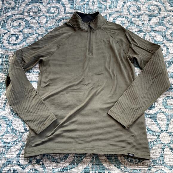 5.11 Tactical Quarter Zip Fleece Pullover Black Men's - Size S - Picture 2 of 9